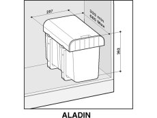 Odpadkový koš Sinks Aladin nákres