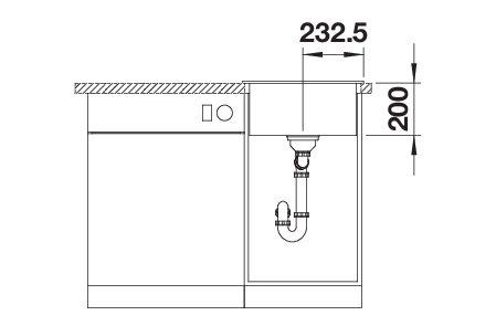 Granitový drez Blanco NAYA 45 tartufo