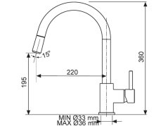 Set Sinks VIVA 455 Metalblack + baterie Sinks MIX 35 P chrom
