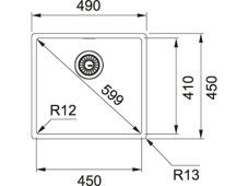 Nerezový dřez Franke BXX 210/110-45 Nerez