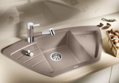 Granitový drez Blanco ZIA 9 E biela soft Granitový drez Blanco ZIA 9 E biela soft