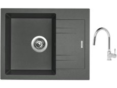 Set Sinks LINEA 600 N Titanium + batéria Sinks MIX 35 P chróm