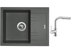 Set Sinks LINEA 600 N Titanium + baterie Sinks ENIGMA S chrom Set Sinks LINEA 600 N Titanium + baterie Sinks ENIGMA S chrom