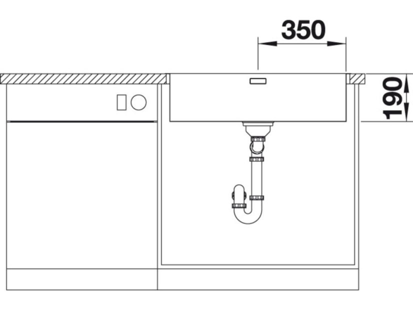 Nerezový drez Blanco Andanoo 700 IF InFino Nerez hodvábny lesk