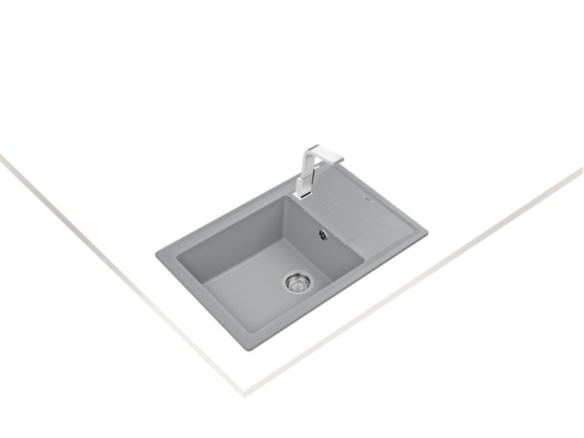 Granitový drez Teka STONE 60 S-TG 1B 1D Hliníkovo šedá