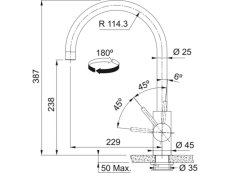 Drezová batéria Franke FC 0044.502 EOS NEO Čierna