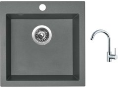 Set Sinks VIVA 455 Titanium + baterie Sinks MIX 35 chrom Set Sinks VIVA 455 Titanium + baterie Sinks MIX 35 chrom