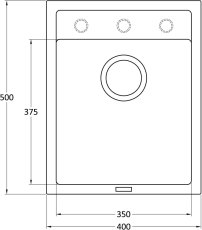 Granitový drez Sinks CLASSIC 400 Titanium
