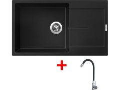 Sinks ULTIMA 860 XXL Pureblack + Elasta nerez/černá