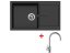Set Sinks Infinity 860 Metalblack + Vitalia