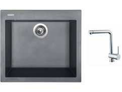 Set Sinks CUBE 560 Titanium + batéria Sinks MIX 3 chróm