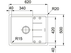Granitový dřez Franke BFG 611-62 Bílá-led