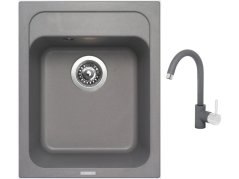 Set Sinks CLASSIC 400 Titanium + baterie Sinks MIX 35 Titanium Set Sinks CLASSIC 400 Titanium + baterie Sinks MIX 35 Titanium