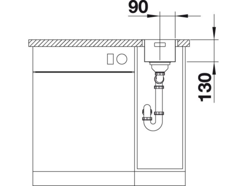 Nerezový dřez Blanco ANDANO 180 IF bez táhla