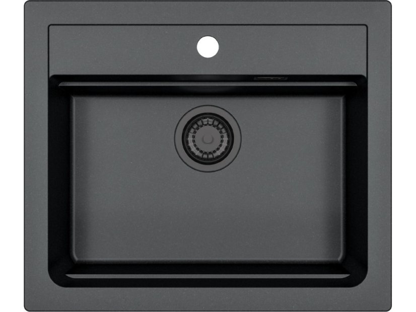 Granitový dřez Alveus Atrox 30 černý - Black Edition