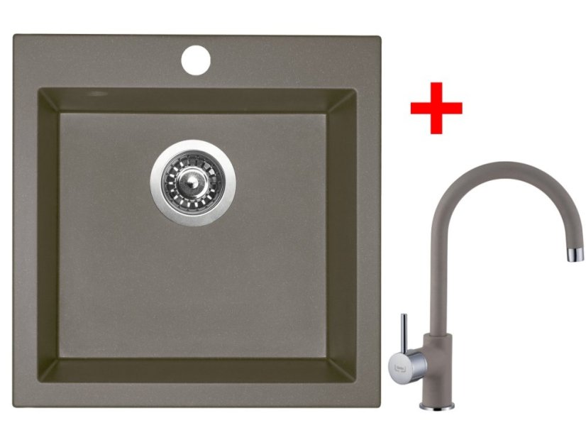 Sinks VIVA 455 Truffle + Vitalia GR