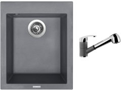 Set Sinks CUBE 410 Titanium + baterie Sinks LEGENDA S Titanium Set Sinks CUBE 410 Titanium + baterie Sinks LEGENDA S Titanium