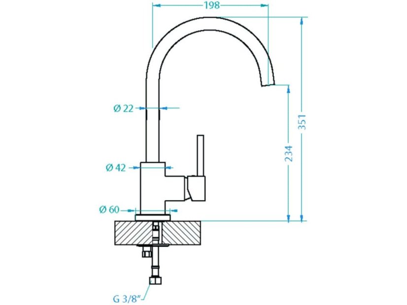 Kuchynská batéria Alveus Lago chróm