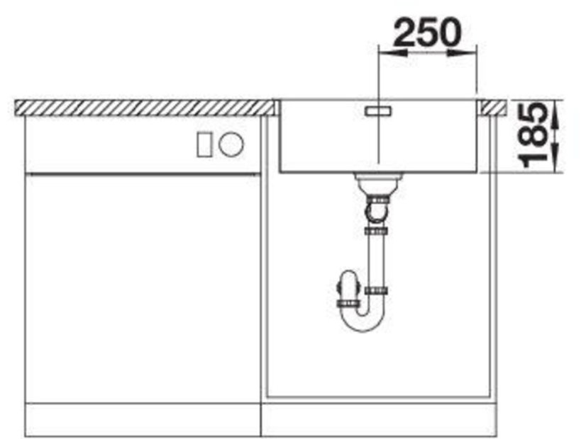 Nerezový drez Blanco Solis 500 IF InFino nerez kartáčovaný