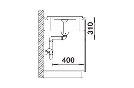 Granitový dřez Blanco ADIRA 45 S Tartufo