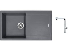Set Sinks AMANDA 860 Titanium + baterie Sinks SLIM S2 kartáčovaná Set Sinks AMANDA 860 Titanium + baterie Sinks SLIM S2 kartáčovaná