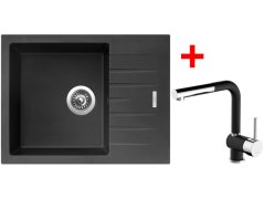 Set Sinks Perfecto 650 Pureblack + Mix 3 P GR N6