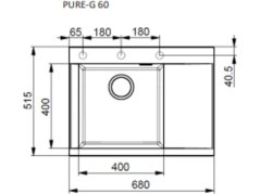 Granitový drez Alveus Pure-G 60 QC L čierný A91
