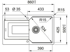Granitový dřez Franke UBG 611-86 Onyx