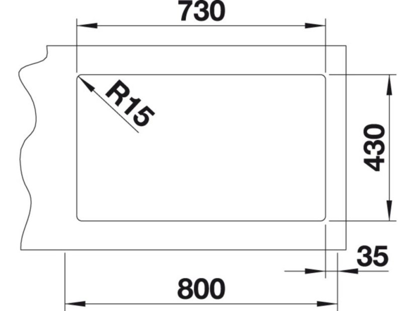Nerezový drez Blanco Andanoo 700 IF InFino Nerez hodvábny lesk