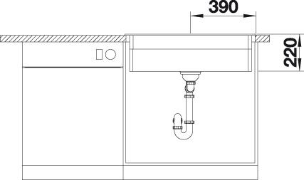 Granitový dřez Blanco ETAGON 8 Černá, s excentrem