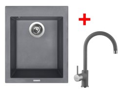 Set Sinks CUBE 410 Titanium + Vitalia GR