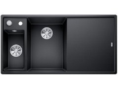 Granitový drez Blanco AXIA III 6 S InFino antracit drev.kráj.doska drez vľavo s exc.