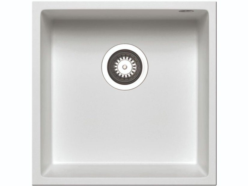 Granitový drez Pyramis Tetragón 40 x 40 1B Biela