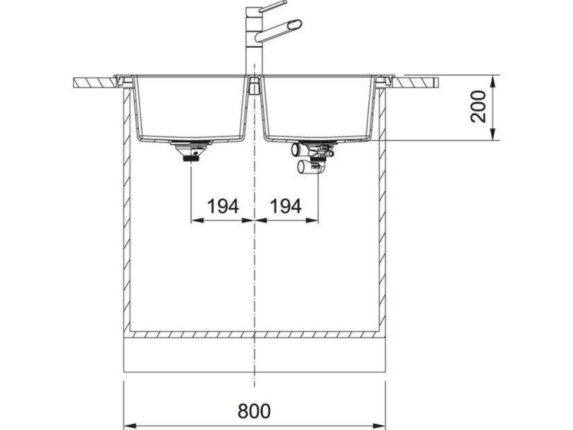 Tectonitový dřez Franke S2D 620-86 Černá
