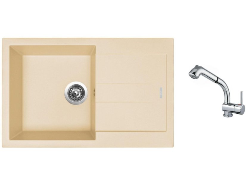 Set Sinks AMANDA 780 Sahara + baterie Sinks MIX 3 S Chrom