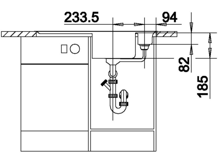 Granitový dřez Blanco AXIA II 5 S-F Silgranit šedá skála