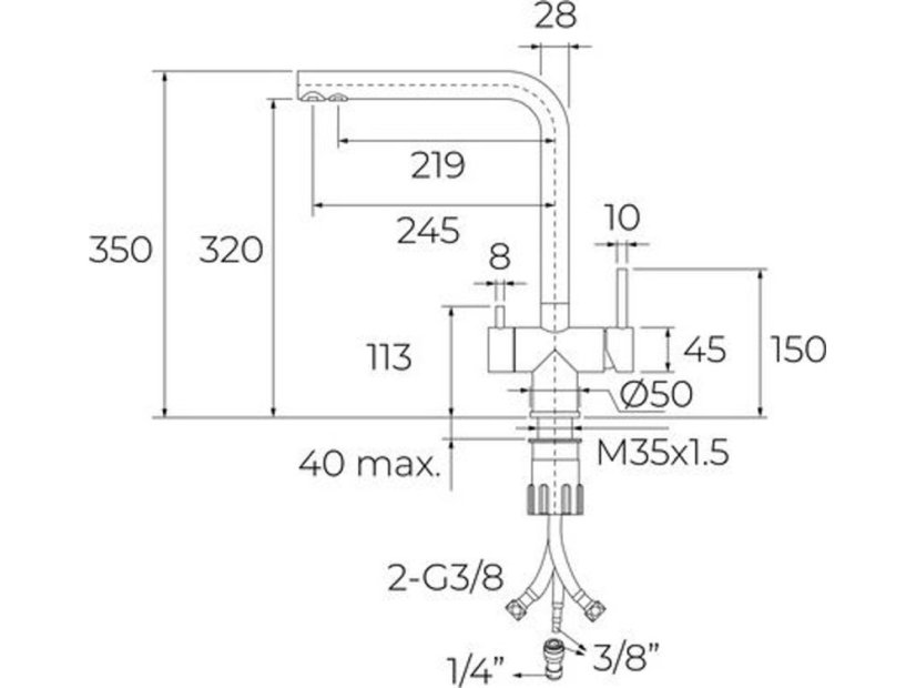 Batéria na filtrovanú vodu Teka UNI 3330 XP - 6