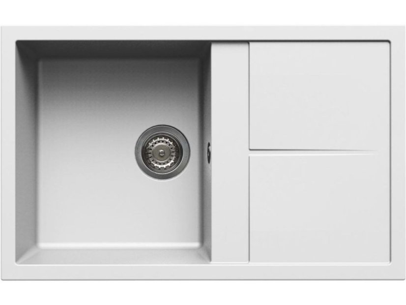 Granitový drez Elleci Unico 300 White K96