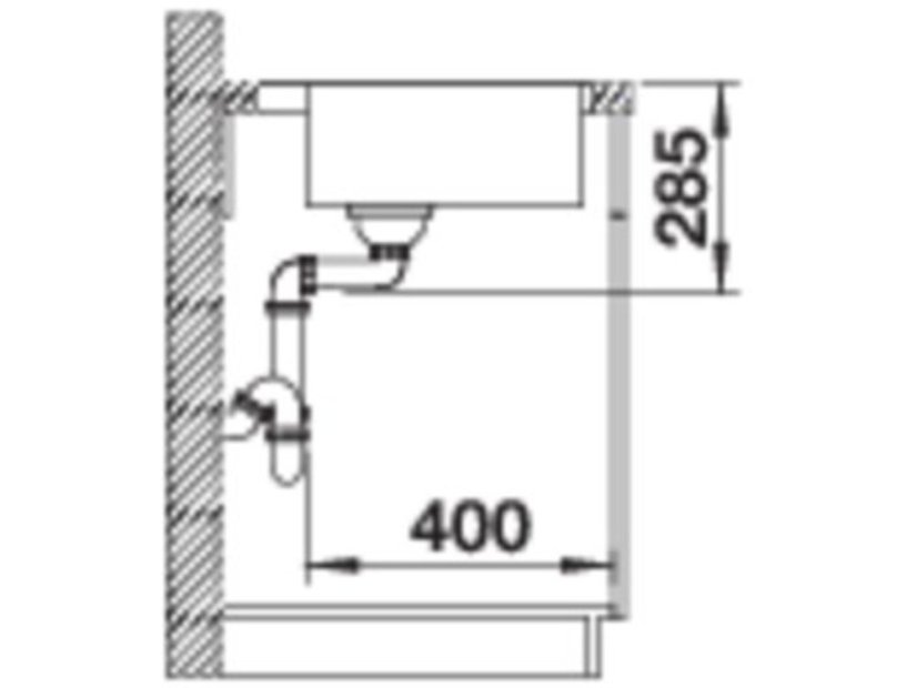 Nerezový dřez Blanco Supra 400 IF/A Nerez kartáčovaný