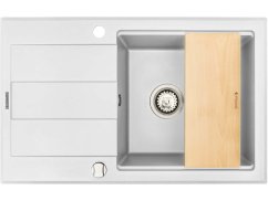 Granitový drez Pyramis Sparta Plus Lux 78x48 1B 1D Biela