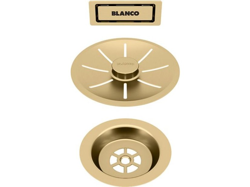 Odtoková sada InFino s přepadem C-overflow, saténově zlatá Gold Edition