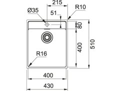 Nerezový dřez Franke MRX 210/610-40 TL Nerez
