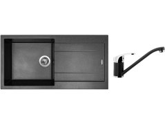 Set Sinks AMANDA 990 Metalblack + baterie Sinks PRONTO Metalblack