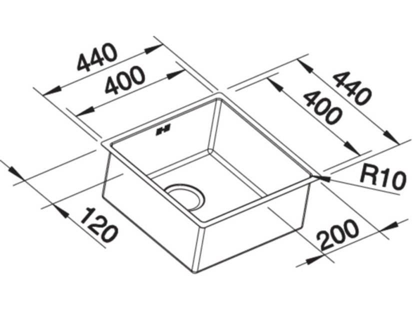Nerezový dřez Blanco CLARON 400-IF InFino Nerez durinox
