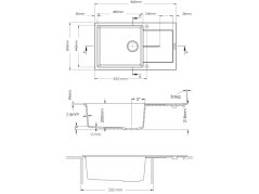 Granitový drez Sinks ULTIMA 860 XXL Pureblack