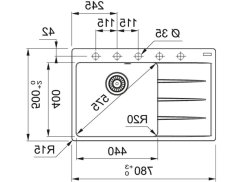 Granitový drez Franke CNG 611-78 TL/7 Matná čierna