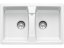 Granitový drez Blanco LEXA 8 InFino biela obojstranný bez excentru