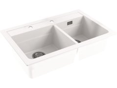 Granitový dvojdřez Alveus ATROX 50 bílý