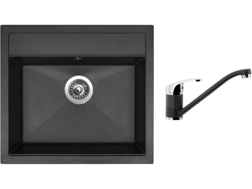 Set Sinks SOLO 560 Granblack + baterie Sinks Pronto Grandblack