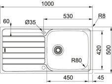 Nerezový dřez Franke SKX 611-100
